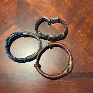 COPY - Lot of 3 leather bracelets